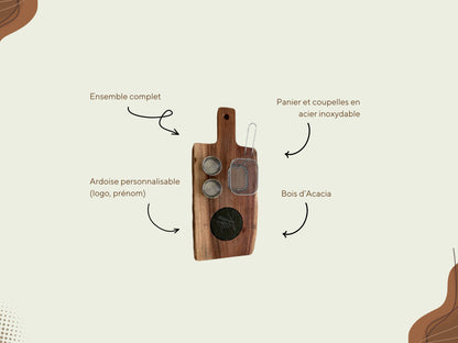 Planche de service & de découpe en bois d'acacia